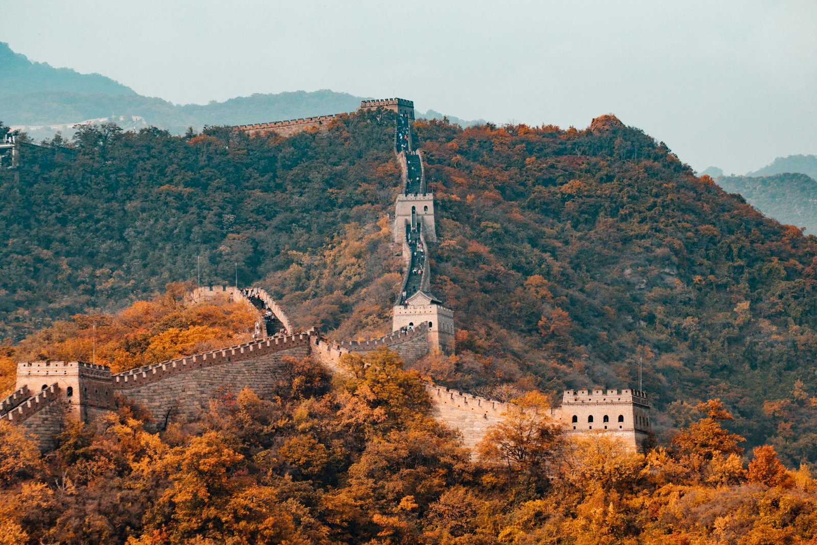 Great Wall of China in autumn
